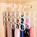 15 Ring Hole Hanger Plastic Hanging Storage, Organizer, Rack Scarf Holder