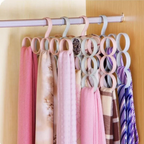 15 Ring Hole Hanger Plastic Hanging Storage, Organizer, Rack Scarf Holder