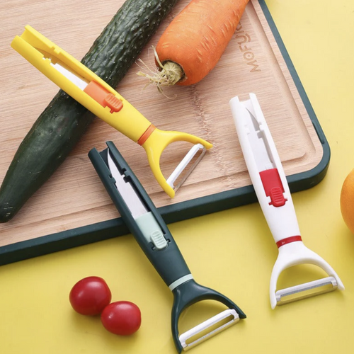 2 in 1 Vegetables And Fruit Peeler Stainless Steel Peeler With Knife Kitchen Tools