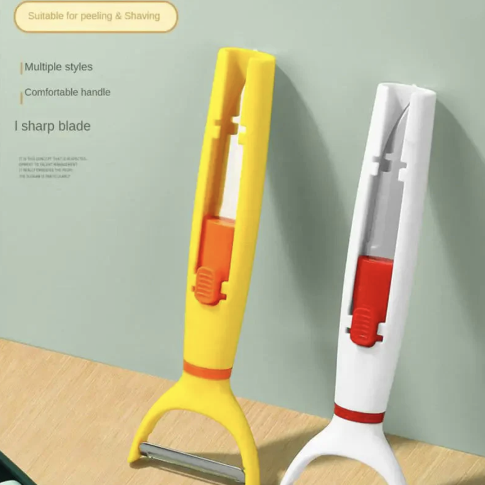2 in 1 Vegetables And Fruit Peeler Stainless Steel Peeler With Knife Kitchen Tools