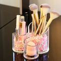 Cosmetic Makeup Organizer Transparent Acrylic Lipstick Holder Display Stand, S makeup brush holder