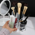 Cosmetic Makeup Organizer Transparent Acrylic Lipstick Holder Display Stand, S makeup brush holder