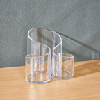 Cosmetic Makeup Organizer Transparent Acrylic Lipstick Holder Display Stand, S makeup brush holder