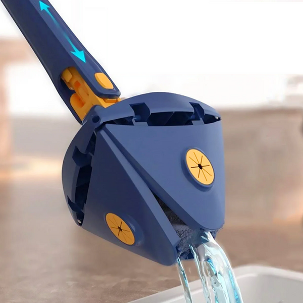 Twist n Squeeze Triangle Shape Extendable Microfiber Mop For Floor 3 Sided