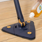 Twist n Squeeze Triangle Shape Extendable Microfiber Mop For Floor 3 Sided