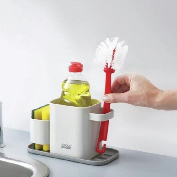 3 in 1 Kitchen Self Draining Sink Stand For Sponge Brush Organiser
