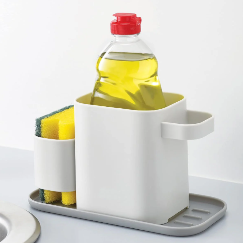 3 in 1 Kitchen Self Draining Sink Stand For Sponge Brush Organiser