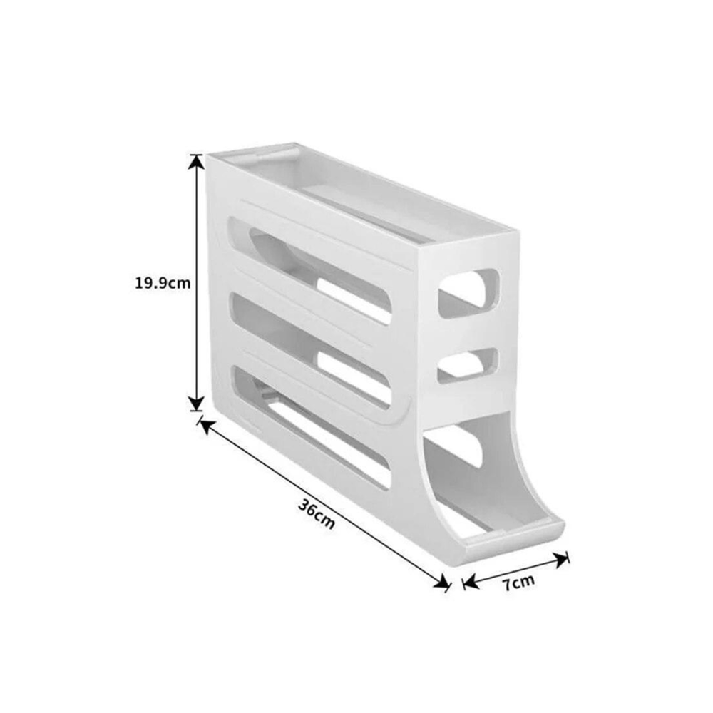 RollDown Egg Dispenser, Automatic 3-Tier Rolling Egg Dispenser