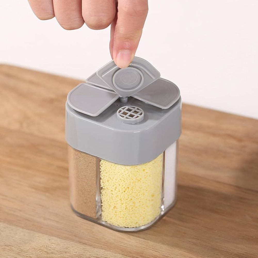 4 in 1 Spice Salt Pepper Shaker Container Set for Dining Table