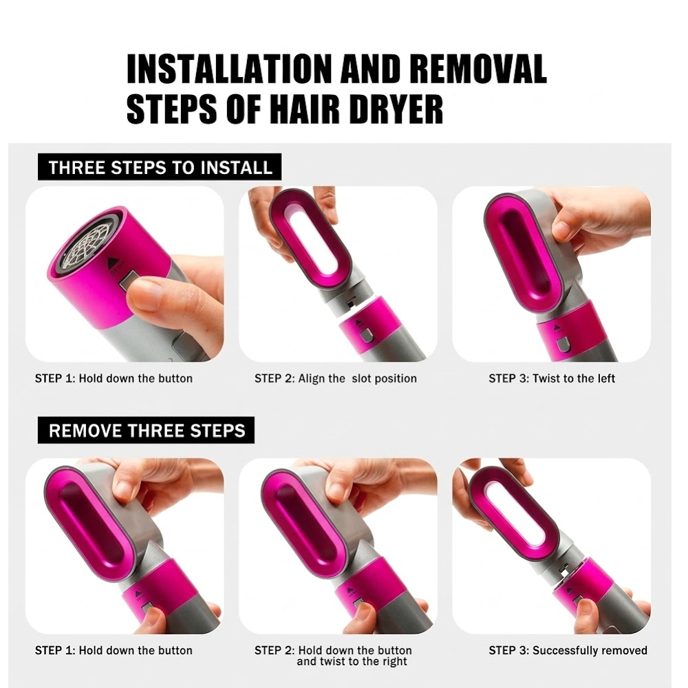 5 in 1 Hair Styler – High-Speed Hot Air Multi-Styling Tool