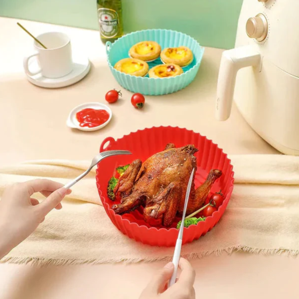 Air Fryer Silicone Griddle Reusable Pot Easy Clean, Non-Stick Oven Baking Tray
