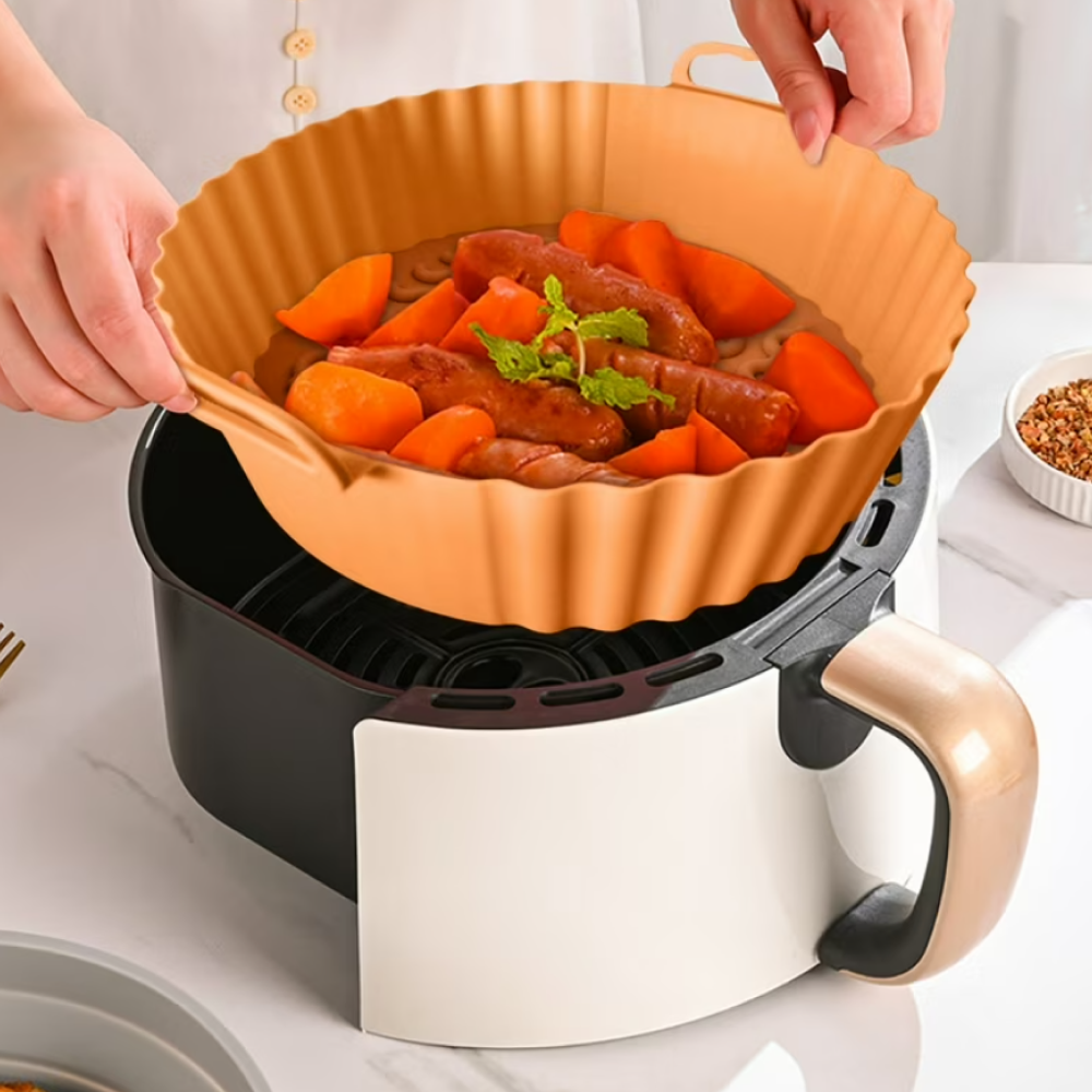 Air Fryer Silicone Griddle Reusable Pot Easy Clean, Non-Stick Oven Baking Tray