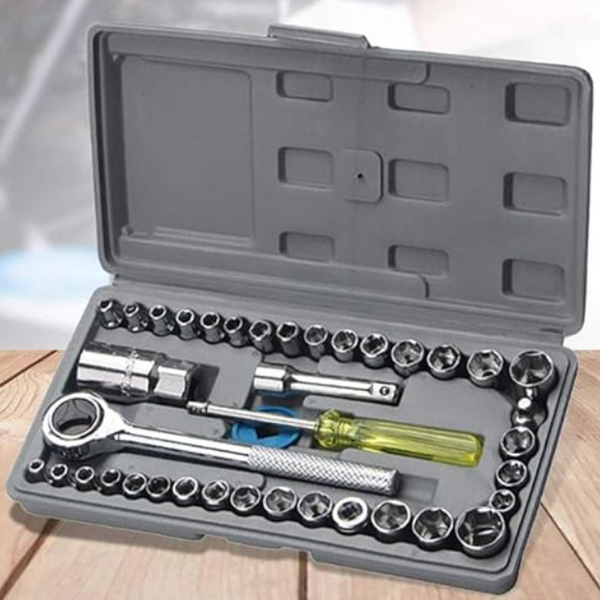 Original Aiwa 40 Piece Toolkit Tool kit Combination Socket Ratchet Wrench Set Tool Kit