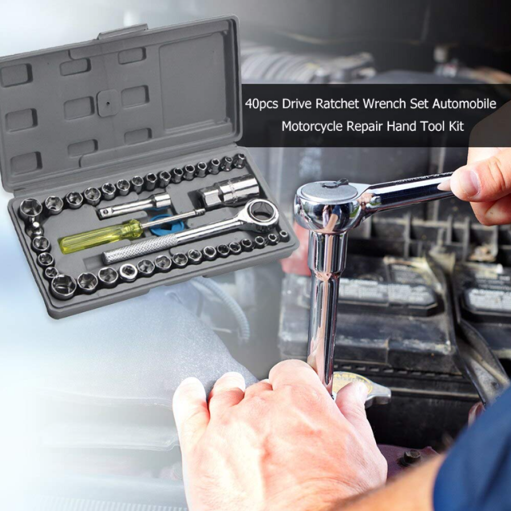 Original Aiwa 40 Piece Toolkit Tool kit Combination Socket Ratchet Wrench Set Tool Kit