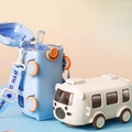 Cute Bus Shaped Creative Water Bottle With Straw for KIds
