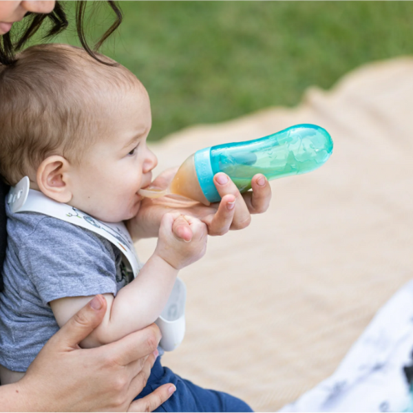 Baby Silicone Spoon Feeder - Baby Feeding Bottle With Spoon