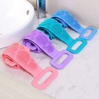 Silicone Bath Body Brush Soft Rubbing Exfoliating Massage Scrubber Belt for Men Women