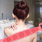 Silicone Bath Body Brush Soft Rubbing Exfoliating Massage Scrubber Belt for Men Women