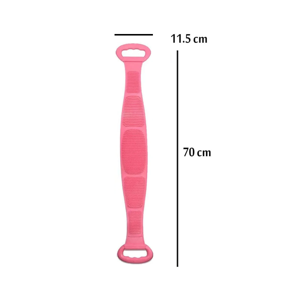 Silicone Bath Body Brush Soft Rubbing Exfoliating Massage Scrubber Belt for Men Women