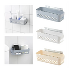 Plastic Inter Design Bathroom Kitchen Organizer Shelf Rack Shower Corner with Wall Mounted storage Suction Cup