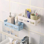 Plastic Inter Design Bathroom Kitchen Organizer Shelf Rack Shower Corner with Wall Mounted storage Suction Cup