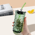 Luxury Bear Cap Transparent Glass Water Cup