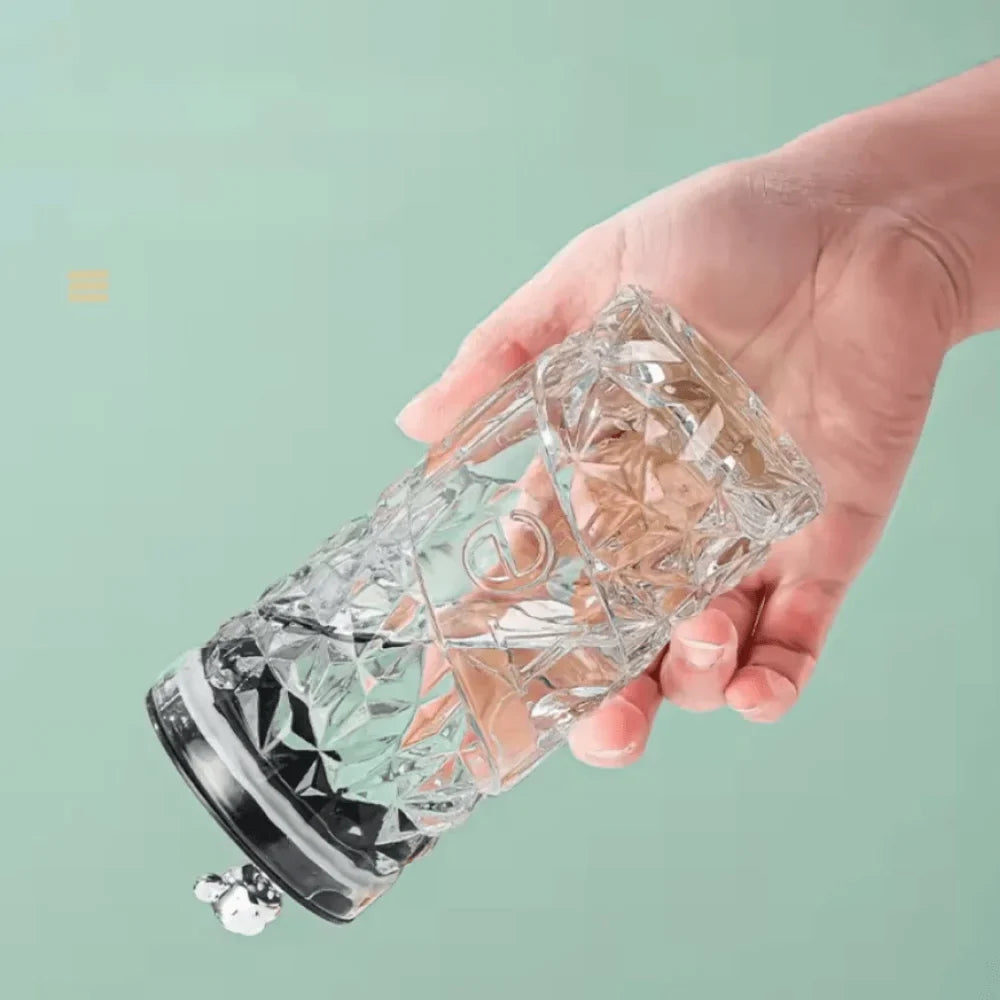 Luxury Bear Cap Transparent Glass Water Cup