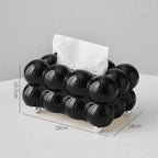 Bubble Shape Tissue Box Holder, Non Slip Ceramic Tissue Box Cover, Desktop Tissue Organizer
