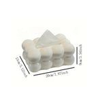 Bubble Shape Tissue Box Holder, Non Slip Ceramic Tissue Box Cover, Desktop Tissue Organizer