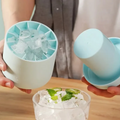Ice Cube Mold Ice Trays, Silicone Ice Bucket, (2 in 1) Ice Cube Maker, Round,Portable - Silicone Ice Cube Mold Round Ice Bucket