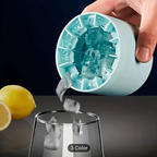 Ice Cube Mold Ice Trays, Silicone Ice Bucket, (2 in 1) Ice Cube Maker, Round,Portable - Silicone Ice Cube Mold Round Ice Bucket