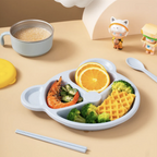 8 Plate With Stand Cartoon Bear Shape Reusable Children Plate Food Grade