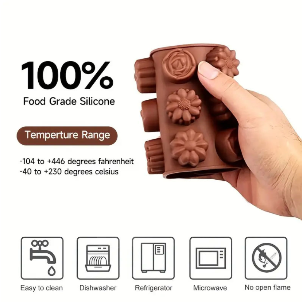 Silicone Cavity Flower Rose candy Chocolate Mould