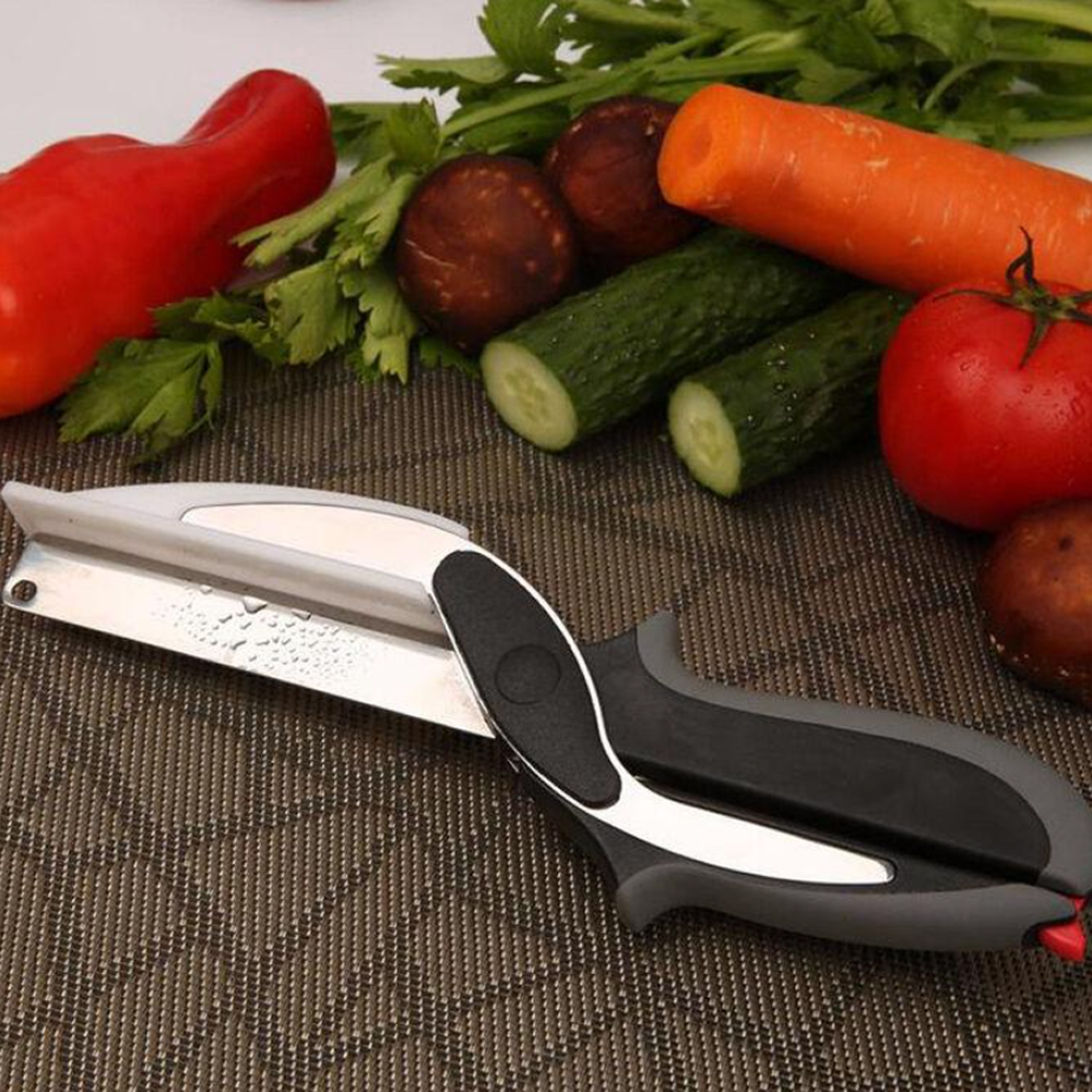Clever Cutter 2 in 1 Knife & Cutting Board scissor knife