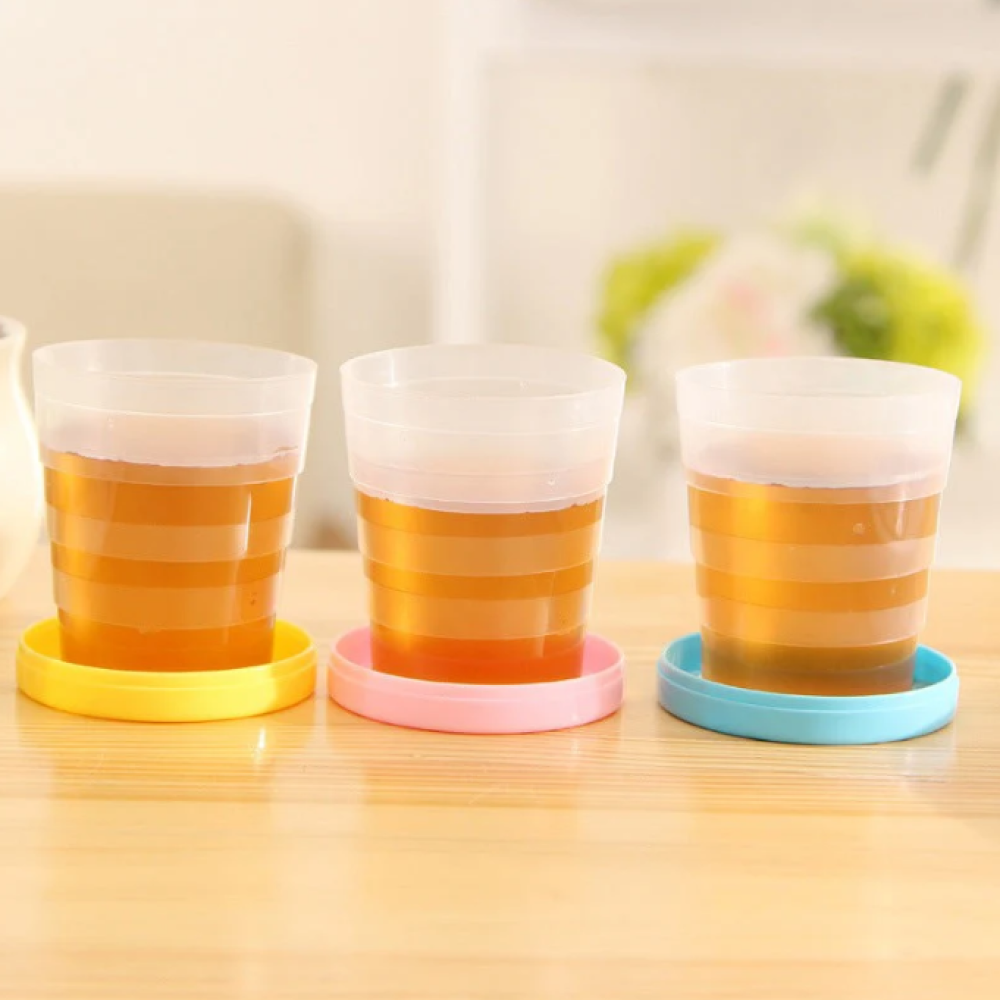 Portable Folding Collapsible Magic Cup Plastic Outdoor Travel Retractable Folding Cup Collapsible Cup Drinking Cup