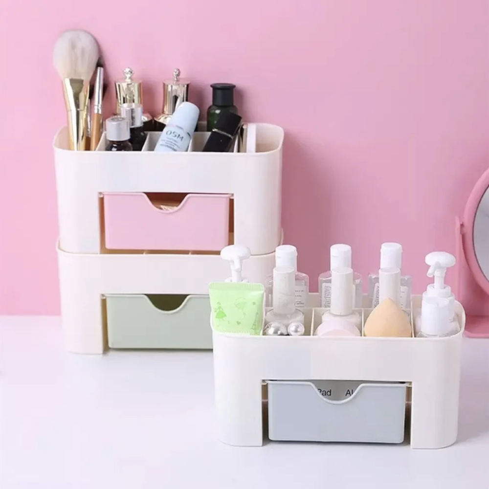 Multi Functional Cosmetic Desktop Tidy Storage Organiser Holder with Drawer