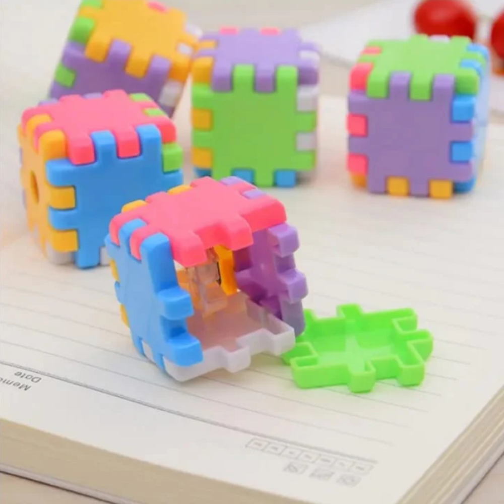Creative Cube Blocks Pencil Sharpener Stationery School Office