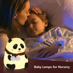Cute Cartoon Panda LED Night Light Silicone Pat Sensor Seven Color Light Lamp