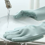 Magic Silicone Dishwashing Cleaning Sponge Gloves