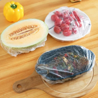 Disposable Plastic Food Covers Elastic Wrap for Bowls and Fresh Storage (100 pcs)