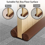 Special Door Dust Stopper Draft – Waterproof Rubber Seal, Twin Guard for Front Doors & Windows