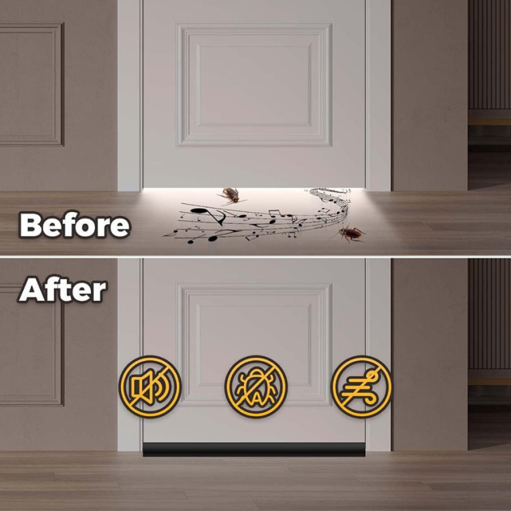 Special Door Dust Stopper Draft – Waterproof Rubber Seal, Twin Guard for Front Doors & Windows