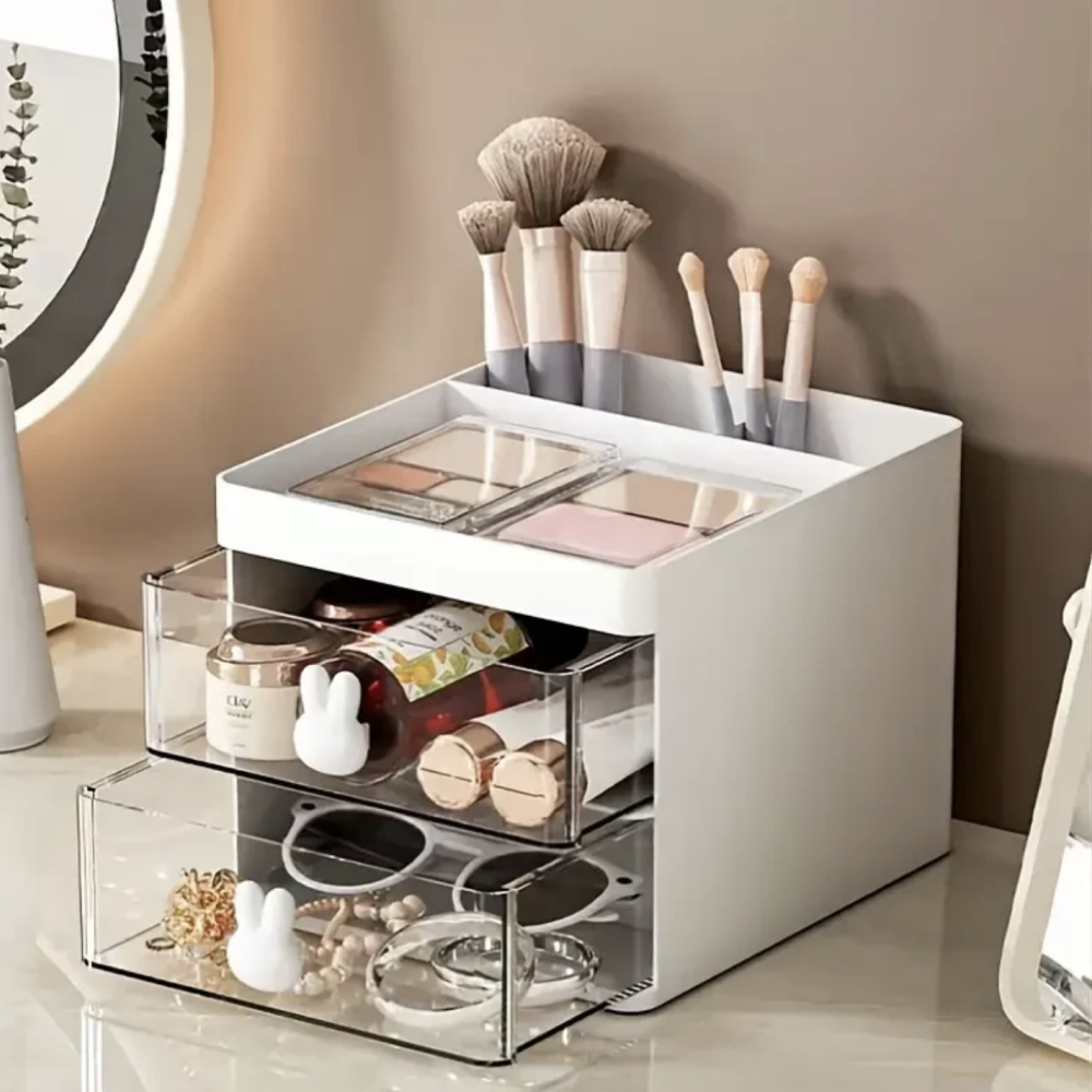 Drawer style pen holder, household office desk, Makeup Organizer with Jewelry and Watch Storage