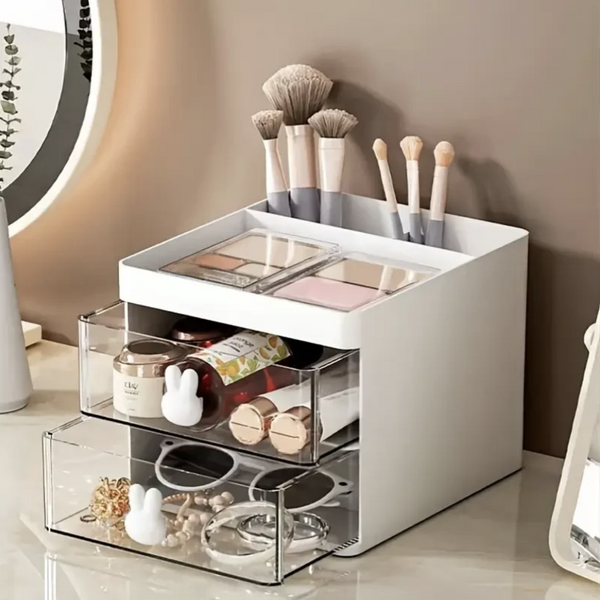 Drawer style pen holder, household office desk, Makeup Organizer with Jewelry and Watch Storage