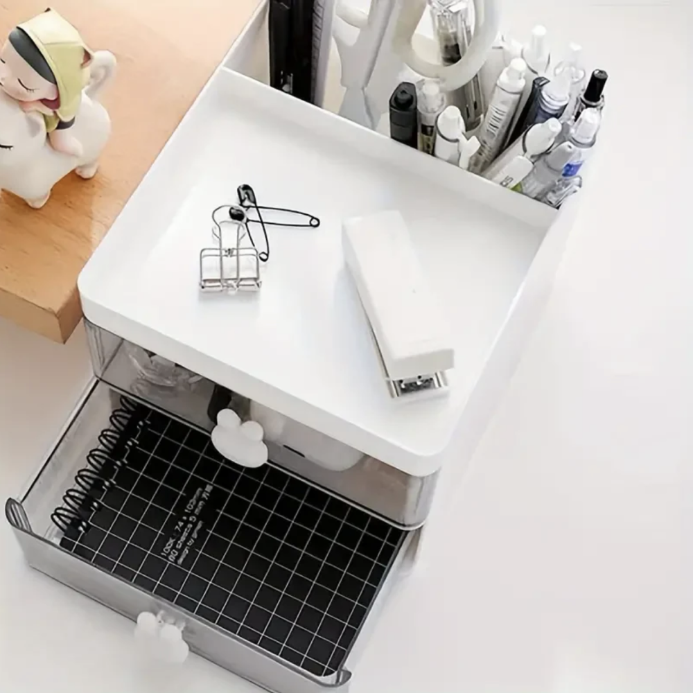 Drawer style pen holder, household office desk, Makeup Organizer with Jewelry and Watch Storage