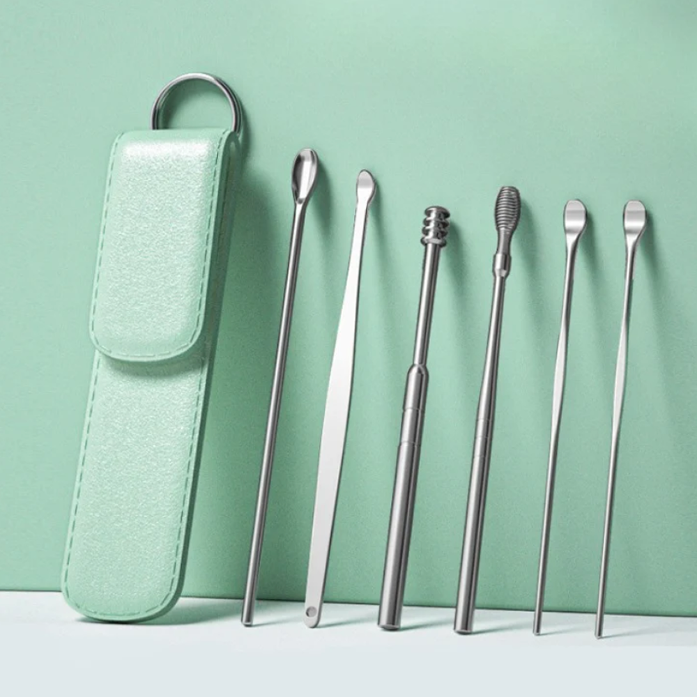 6 Pcs Ear Pick Ear Wax Removal Kit, Ear Cleansing Tool Set