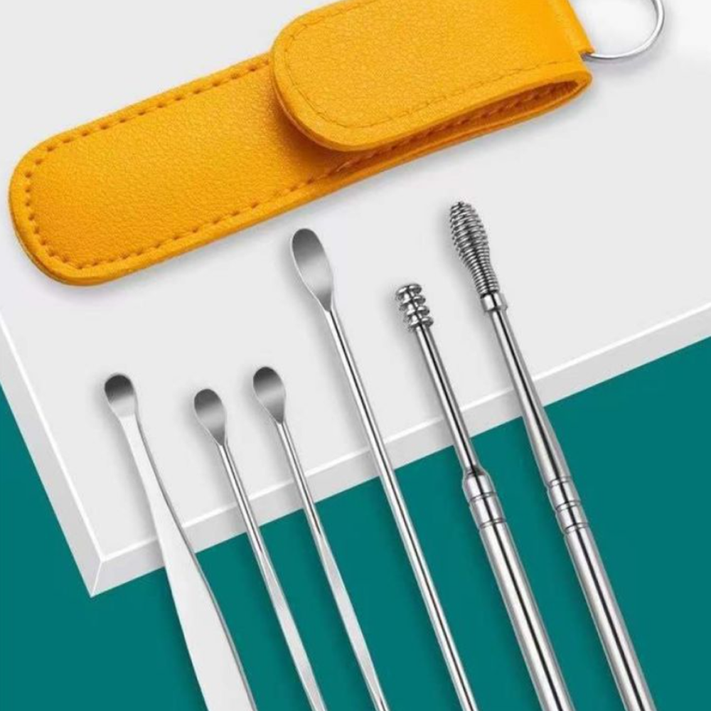 6 Pcs Ear Pick Ear Wax Removal Kit, Ear Cleansing Tool Set
