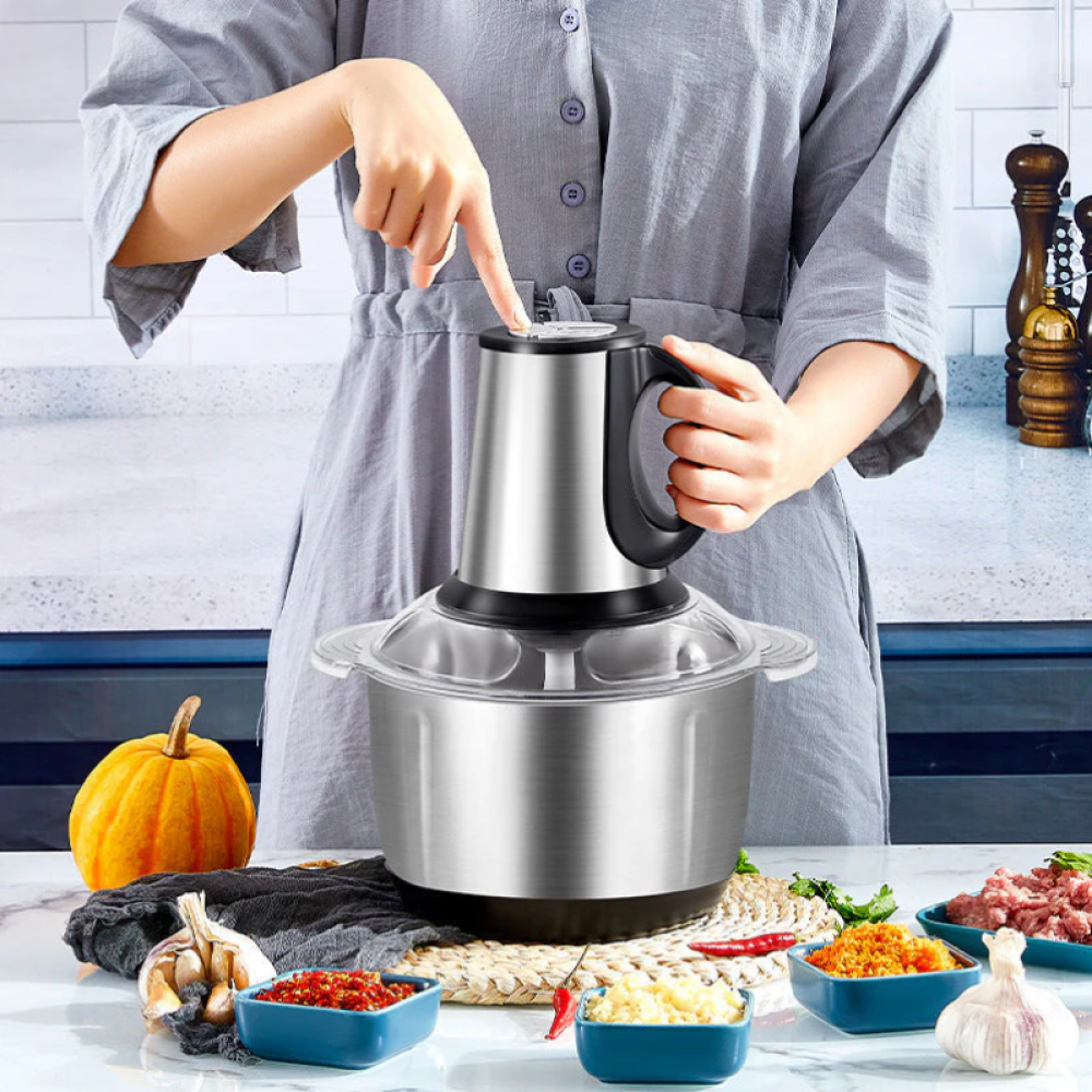 Electric Meat Grinder, Food Processor 2L 3L , Stainless Steel Meat Mixer Food Chopper for Meat, Vegetables, Fruits and Nuts