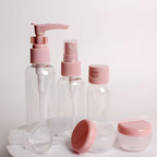 4-Piece Leakproof Travel Bottle Set –Travel Dispenser Bottle Set With Pouch