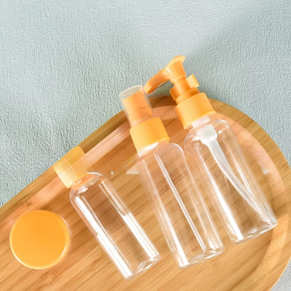 4-Piece Leakproof Travel Bottle Set –Travel Dispenser Bottle Set With Pouch